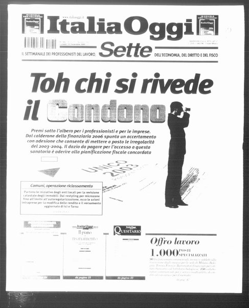 Italia oggi : quotidiano di economia finanza e politica